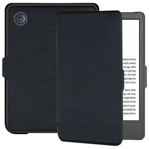 Lunso - Kobo Clara 2E hoes (6 inch) - sleep cover - Zwart