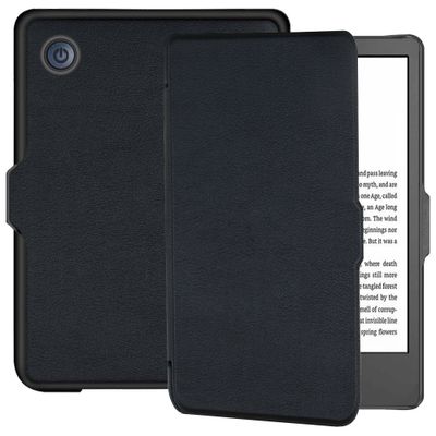 Lunso - Kobo Clara 2E hoes (6 inch) - sleep cover - Zwart