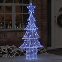 VidaXL Kerstboom met 240 led blauw 180 cm acryl