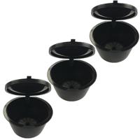 3 stuks koffie machine universele capsule Cup over-behandeling Cup koffie filter (zwart)