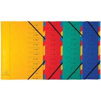 Exacompta Sorteermap 12-delig, geassorteerde kleuren