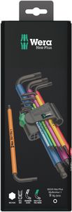 Wera 950 Spkl9 Hex-plus Hex Key Set Set van l-vormige inbussleutels Metrisch/imperiaal 9 stuk(s)