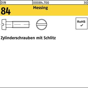 TOOLCRAFT DIN 84/ISO 1207 Schlitz TO-6852771 Cilinderkopschroef M4 6 mm Sleuf DIN 84 Messing 200 stuk(s)