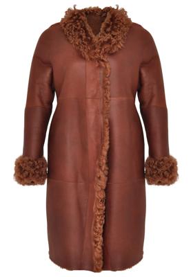 Yoek Lammy coat curly | Bruin | Maat M
