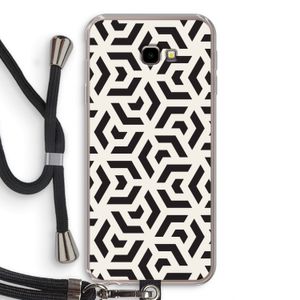 Crazy pattern: Samsung Galaxy J4 Plus Transparant Hoesje met koord