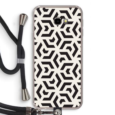 Crazy pattern: Samsung Galaxy J4 Plus Transparant Hoesje met koord