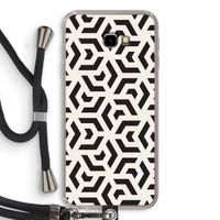 Crazy pattern: Samsung Galaxy J4 Plus Transparant Hoesje met koord
