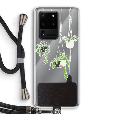 Hang In There: Samsung Galaxy S20 Ultra Transparant Hoesje met koord
