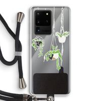 Hang In There: Samsung Galaxy S20 Ultra Transparant Hoesje met koord