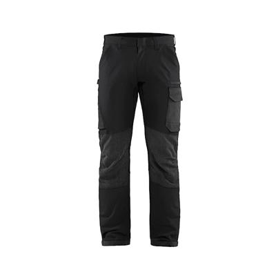 Blåkläder Service werkbroek met 4-weg stretch 14221645 | Zwart/Donkergrijs | Maat 54 - 7330509735299