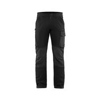 Blåkläder Service werkbroek met 4-weg stretch 14221645 | Zwart/Donkergrijs | Maat 58 - 7330509735312