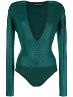 Alexandre Vauthier body à décolleté plongeant - Vert - thumbnail