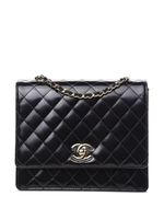 CHANEL Pre-Owned mini sac porté épaule à matelassage losanges - Noir - thumbnail