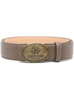 Roberto Cavalli ceinture à boucle logo - Marron