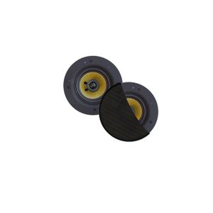 Aquasound Rumba rumba speakerset - 45w (0 - 5" tweeter) - zwart - rond 120 mm - diepte 55 mm - randloos - ipx4 spkrumba-z