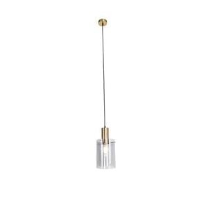 QAZQA Smart hanglamp messing met smoke glas incl. Wifi A60 - Vidra