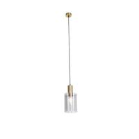 QAZQA Smart hanglamp messing met smoke glas incl. Wifi A60 - Vidra