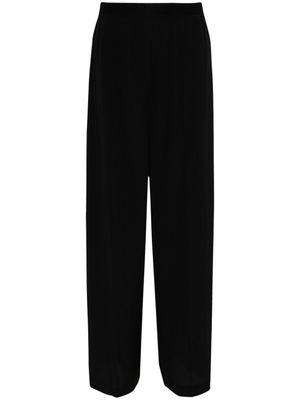 JOSEPH pantalon palazzo en soie à taille haute - Noir