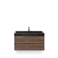 Dante Badmeubelset 100 cm - Tabacco - Wastafel Hardsteen Wit Lucca