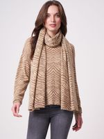 Sjaal met zebraprint van cashmere melange