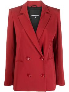 Patrizia Pepe blazer croisé à détail de plumes - Rouge