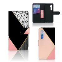Xiaomi Mi Note 10 Lite | Book Case | Zwart Roze Vormen