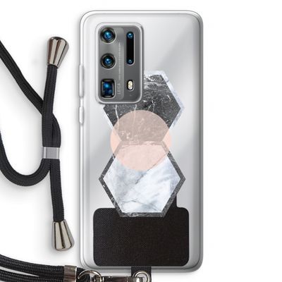 Creatieve toets: Huawei P40 Pro Plus Transparant Hoesje met koord