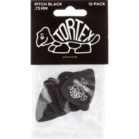 Dunlop Tortex Pitch Black Standard 0.73mm 12-pack plectrumset zwart - thumbnail