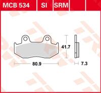TRW Remblokken, en remschoenen voor de moto, MCB534SRM Sinter maxi scooter