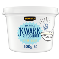 Jumbo Magere Kwark met Yoghurt Vanille 0% Vet 500 g