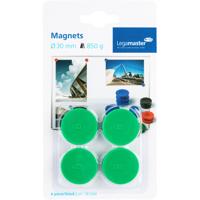 Magneet legamaster 30mm 850gr groen 4 stuks