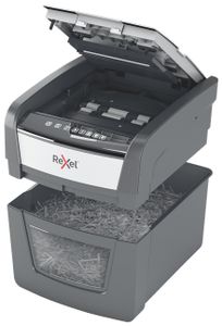 Rexel Optimum AutoFeed 45X Papierversnipperaar 45 vellen Cross cut 4 x 28 mm P-4 20 l Ook geschikt voor Paperclips, Nietjes, Creditcards