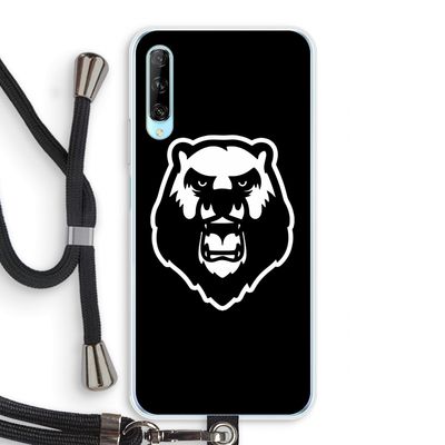 Angry Bear (black): Huawei P Smart Pro Transparant Hoesje met koord