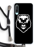 Angry Bear (black): Huawei P Smart Pro Transparant Hoesje met koord