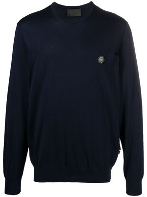 Philipp Plein sweat à patch logo - Bleu