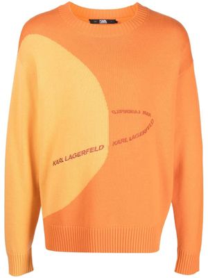 Karl Lagerfeld pull Mars à logo - Orange
