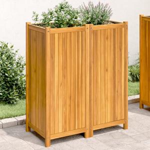 VidaXL Plantenbak met voering 84x42x100 cm massief acaciahout