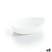 Serveerschaal Luminarc Smart Cuisine Ovalen Wit Glas 25 x 15 cm (6 Stuks)