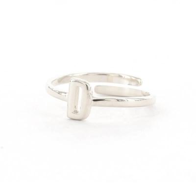 Imotionals Ring Letter D Zilver