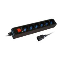 Techly IUPS-PCP-6V power uitbreiding 1,5 m 6 AC-uitgang(en) Zwart