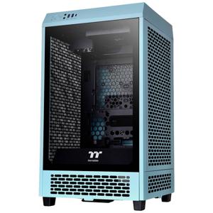 Thermaltake The Tower 200 Mini-tower PC-behuizing Turquoise 2 voorgeïnstalleerde ventilators, Zijvenster, Stoffilter