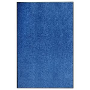 VidaXL Deurmat wasbaar 120x180 cm blauw