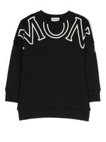 Moncler Enfant robe-pull à logo imprimé - Noir