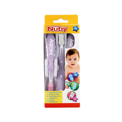 Nuby Tandenborstelsetje 3 Stuks Nuby Tandenborstelsetje 3 Stuks