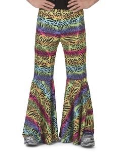 Neon Hippie Broek Met Dierenprint Man