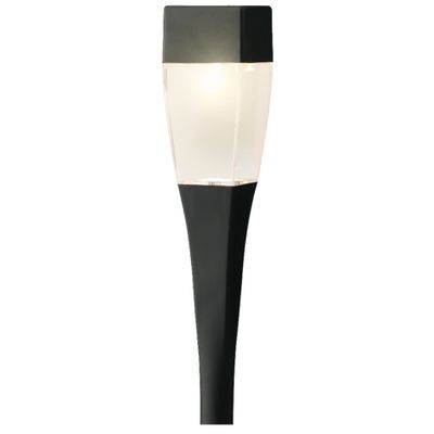 Solar tuinlamp/prikspot zwart op zonne-energie 26 cm