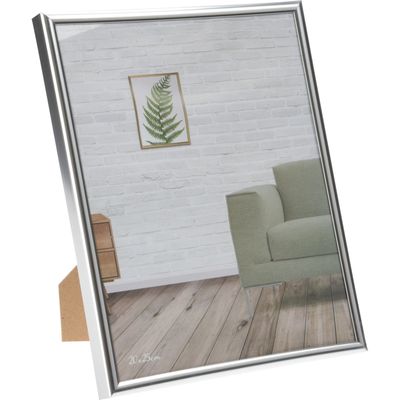 Kunststof fotolijst zilver geschikt voor een foto van 20 x 25 cm