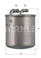 Brandstoffilter MAHLE, Diameter (mm)86,5mm, u.a. für Mitsubishi, Mercedes-Benz, Chrysler, Smart, Jeep - thumbnail