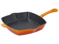 SILVERCREST Gietijzeren grillpan 24 cm (Oranje)