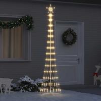 LED Kerstboom met 290 LED Warmwit 138.5 x 138.5 x 399 cm Metaal